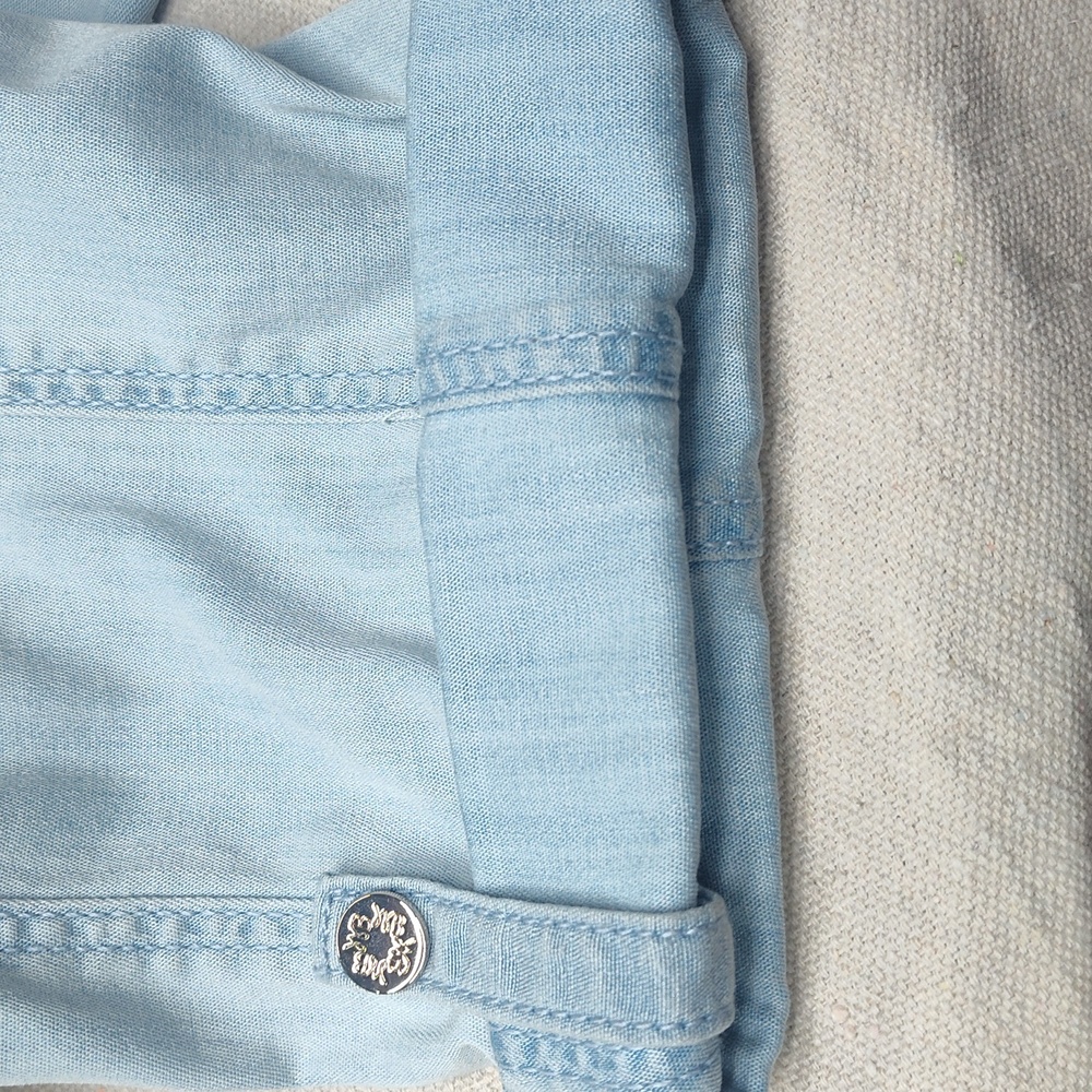 NWOT White House Black Market Pret A Pedi Light Blue Cropped Pants Sz 0S - Picture 5 of 6